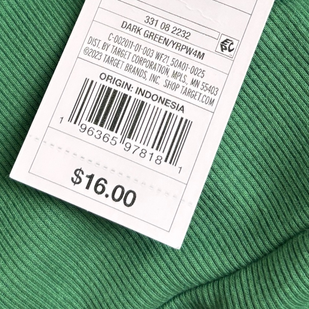 Wild Fable Ribbed Green Top - Picture 4 of 4